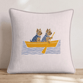 Paddle Yorkies Throw Pillow - Hillcroft Home