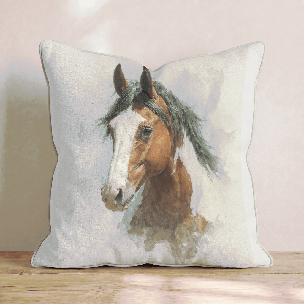 Paint Horse Portrait Throw Pillow - Hillcroft Home