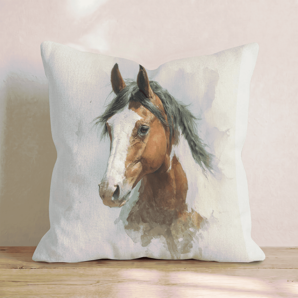 Paint Horse Portrait Throw Pillow - Hillcroft Home