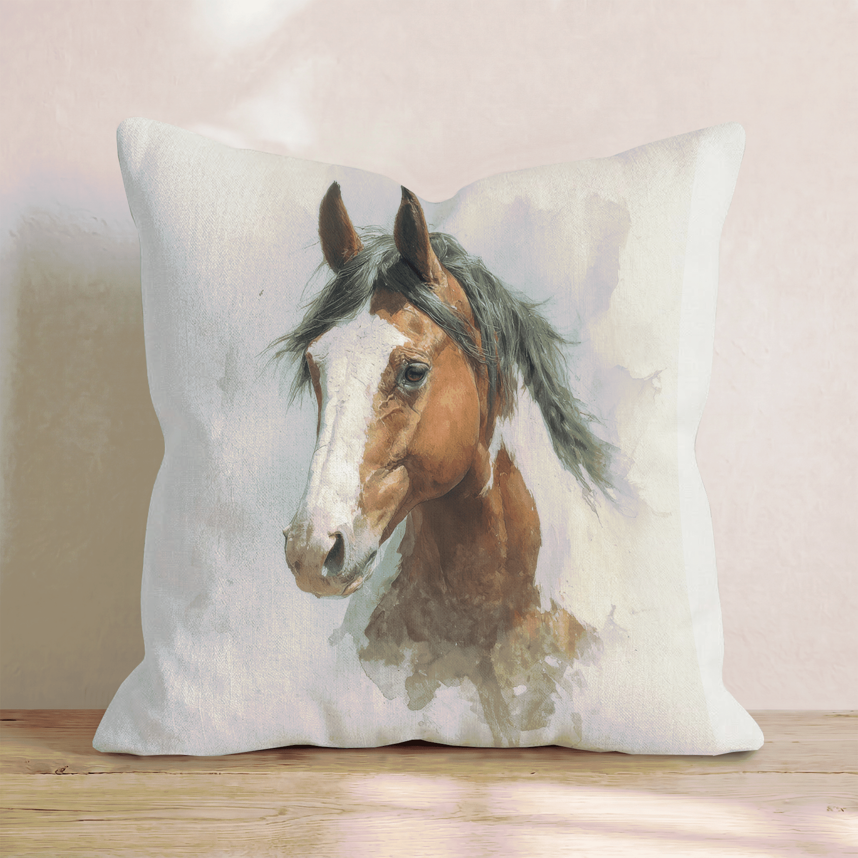 Paint Horse Portrait Throw Pillow - Hillcroft Home