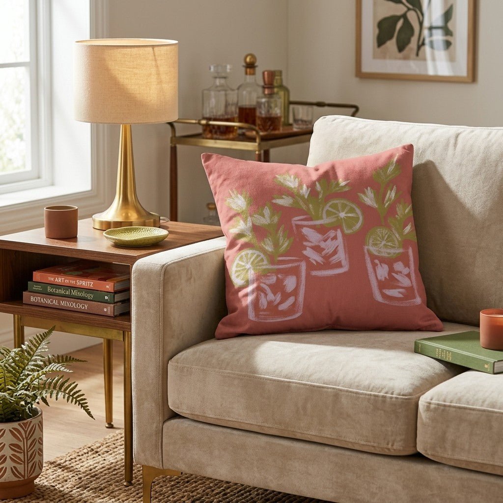 Painted Bloody Mary_ Throw Pillow - Hillcroft Home