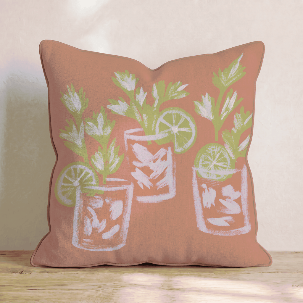 Painted Bloody Mary_ Throw Pillow - Hillcroft Home