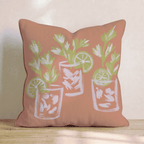 Painted Bloody Mary_ Throw Pillow - Hillcroft Home