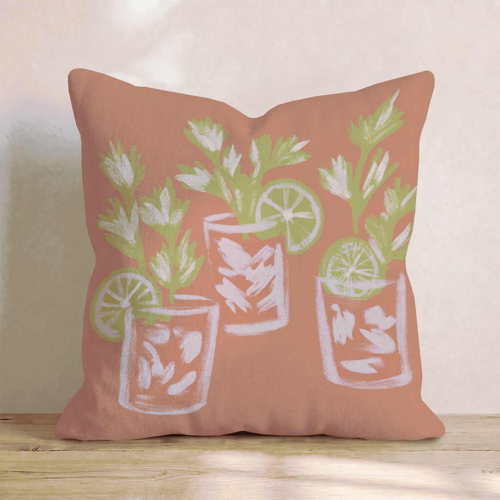 Painted Bloody Mary_ Throw Pillow - Hillcroft Home