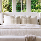 Painted Check Throw Pillow throw pillow - Hillcroft Home