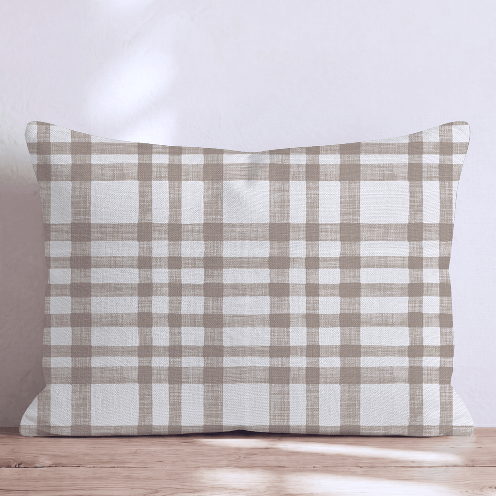 Painted Check Throw Pillow throw pillow - Hillcroft Home