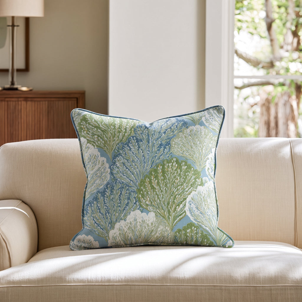 Painted Coral Throw Pillow throw pillow - Hillcroft Home