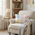 Painted Easter Eggs Throw Pillow - Hillcroft Home