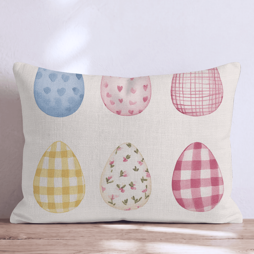 Painted Easter Eggs Throw Pillow - Hillcroft Home
