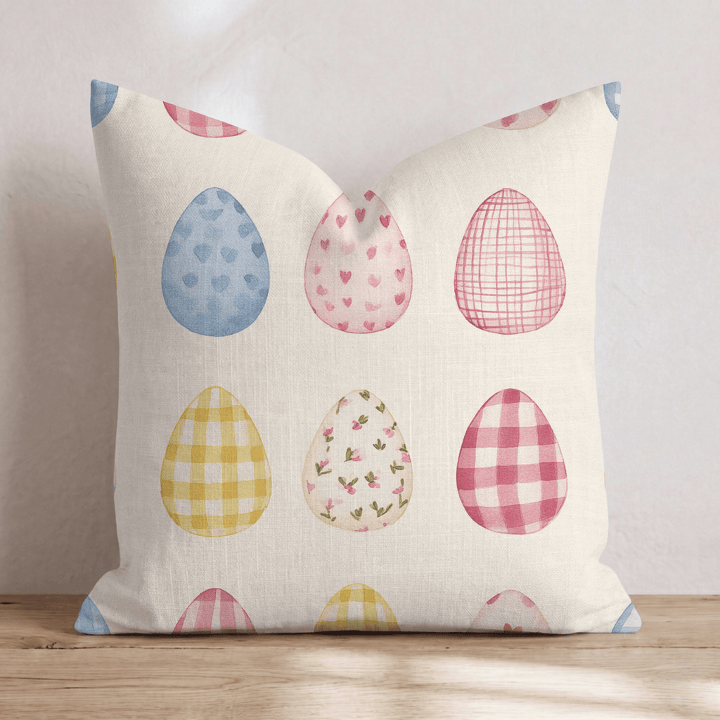 Painted Easter Eggs Throw Pillow - Hillcroft Home