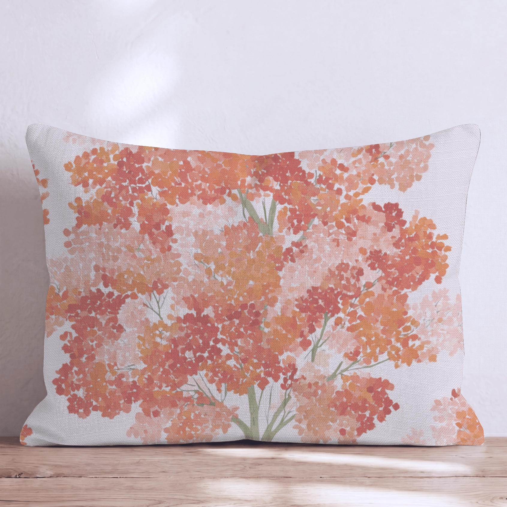 Painted Leaf Tree Throw Pillow - Hillcroft Home
