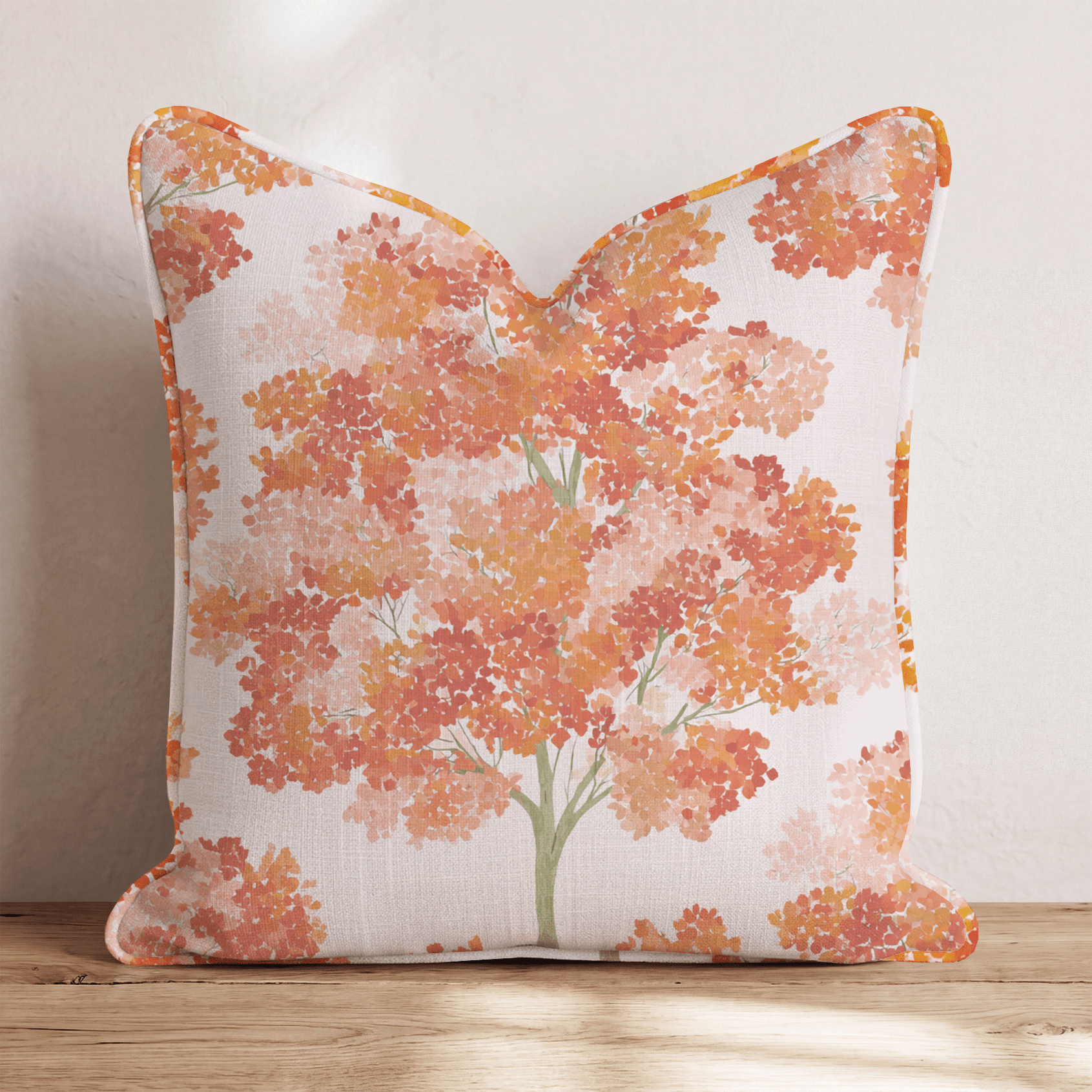 Painted Leaf Tree Throw Pillow - Hillcroft Home