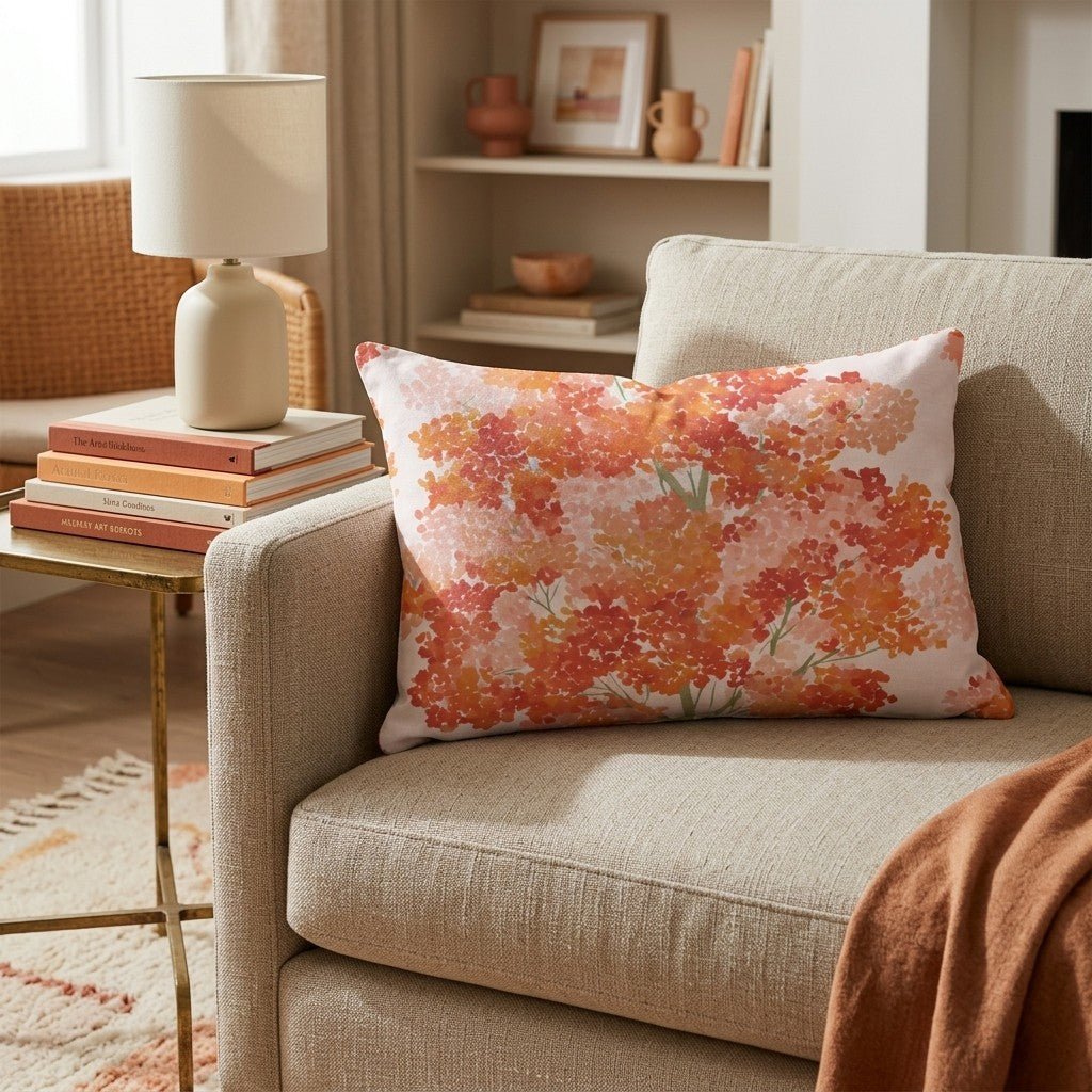 Painted Leaf Tree Throw Pillow - Hillcroft Home