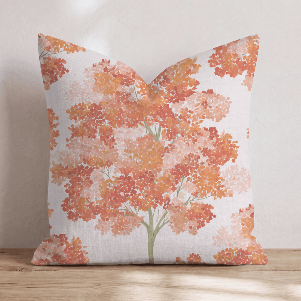 Painted Leaf Tree Throw Pillow - Hillcroft Home