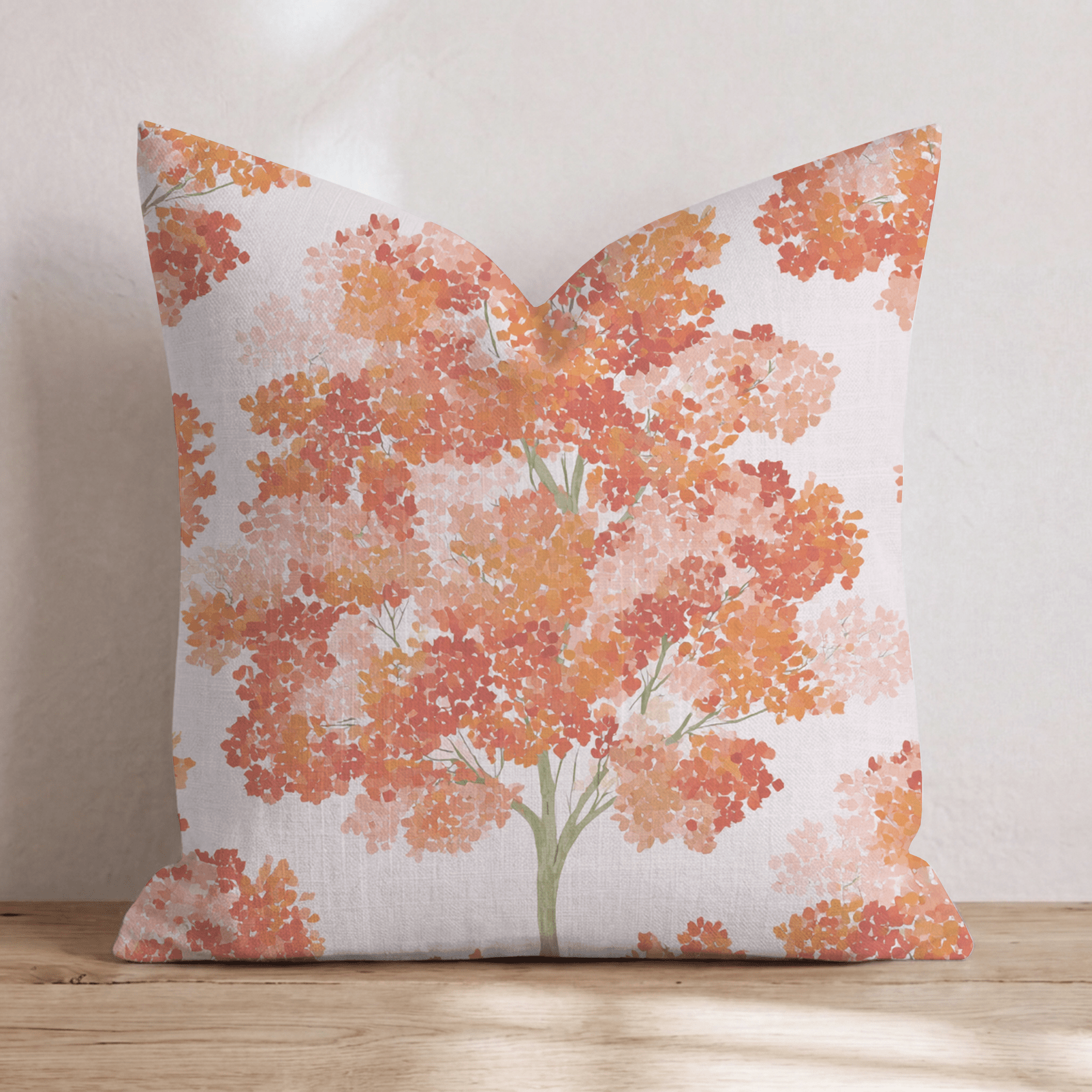 Painted Leaf Tree Throw Pillow - Hillcroft Home