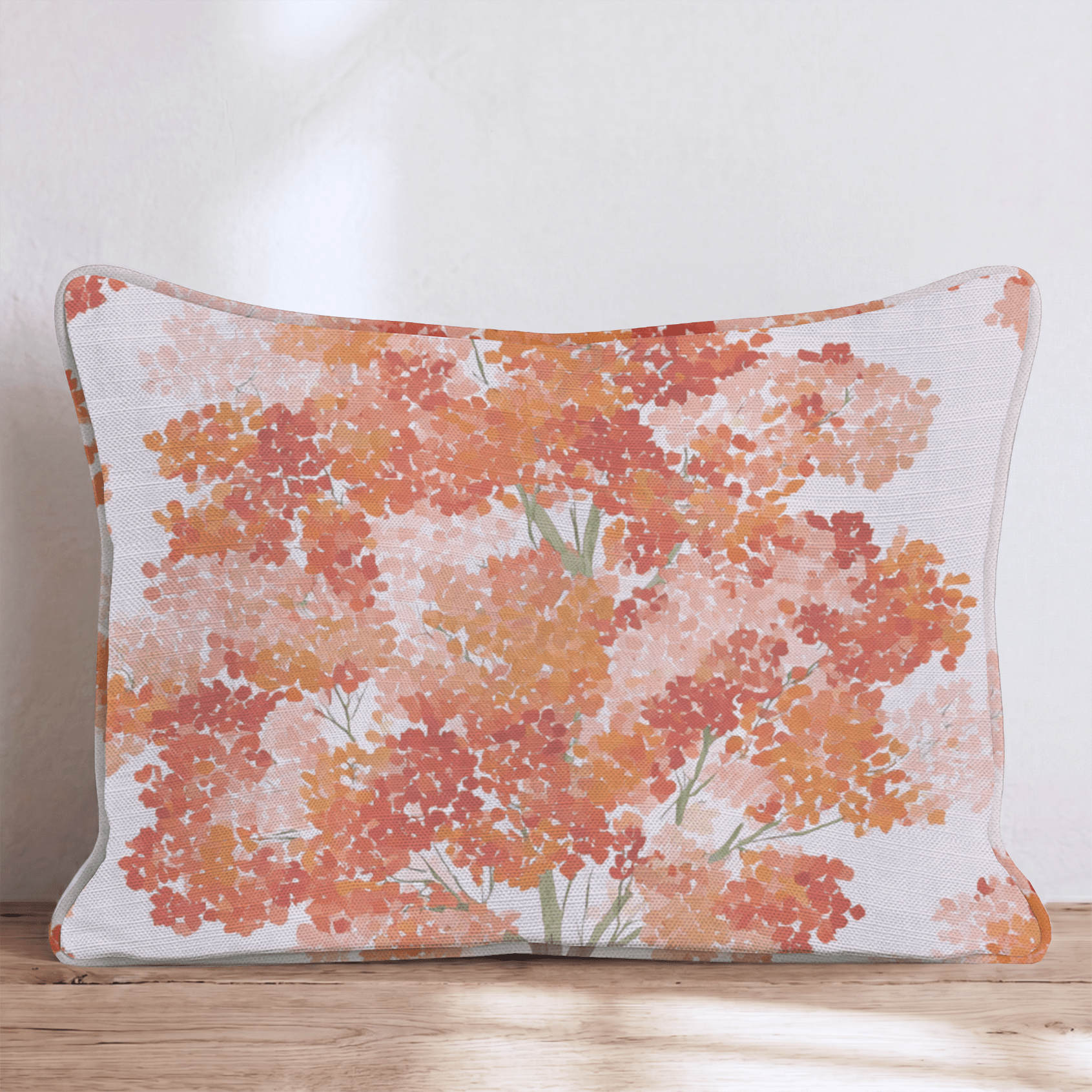 Painted Leaf Tree Throw Pillow - Hillcroft Home