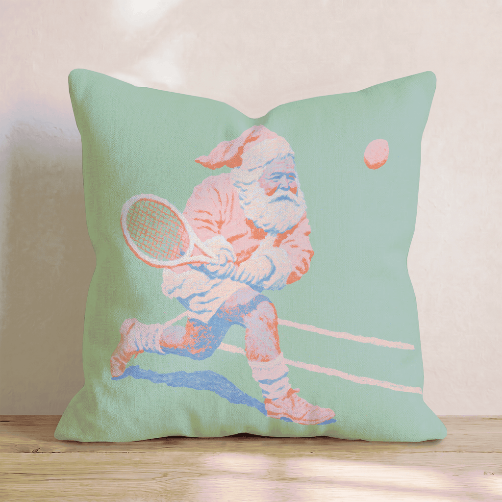 Painted Tennis Volley Throw Pillow - Hillcroft Home