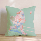 Painted Tennis Volley Throw Pillow - Hillcroft Home