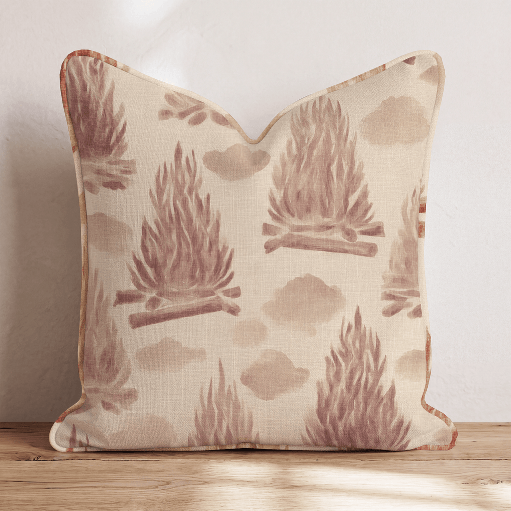 Painterly Bonfire Blaze Throw Pillow - Hillcroft Home
