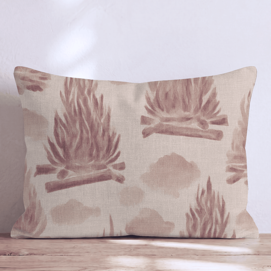Painterly Bonfire Blaze Throw Pillow - Hillcroft Home