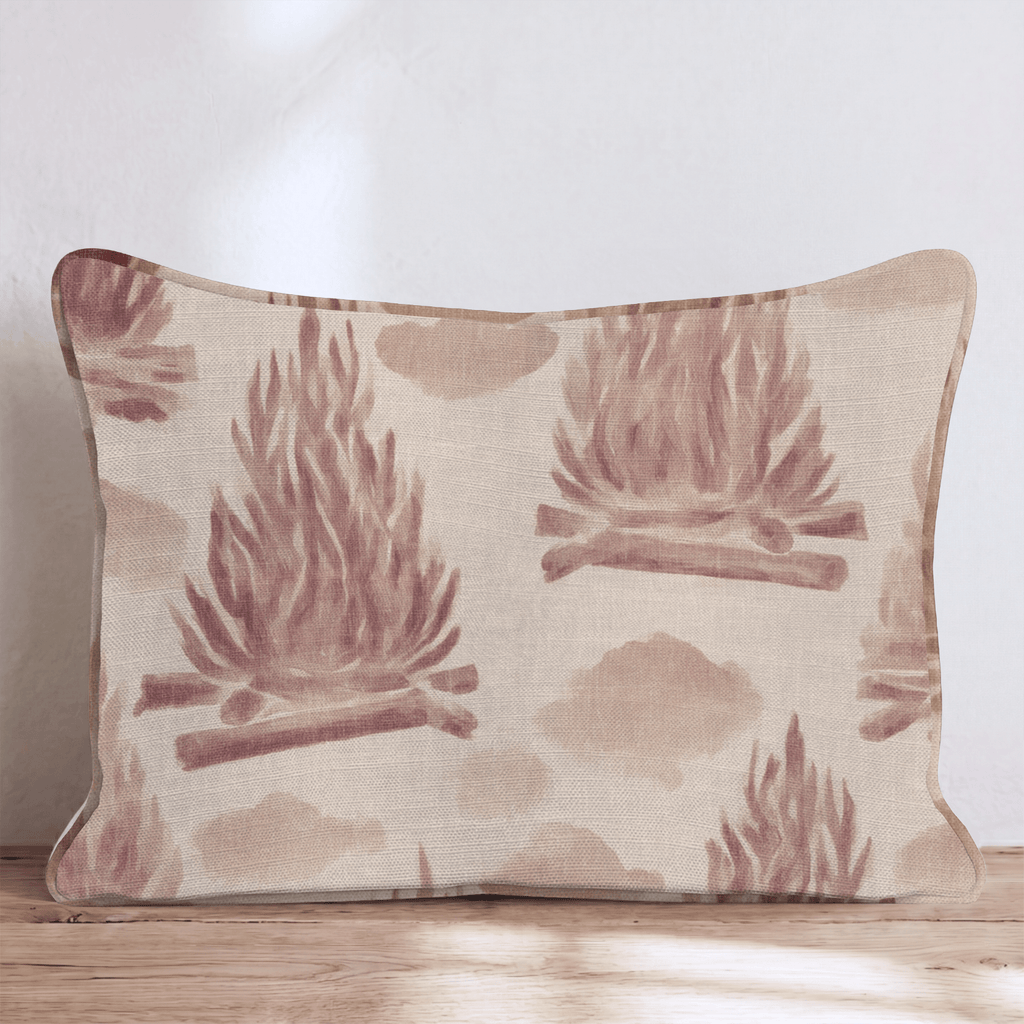 Painterly Bonfire Blaze Throw Pillow - Hillcroft Home