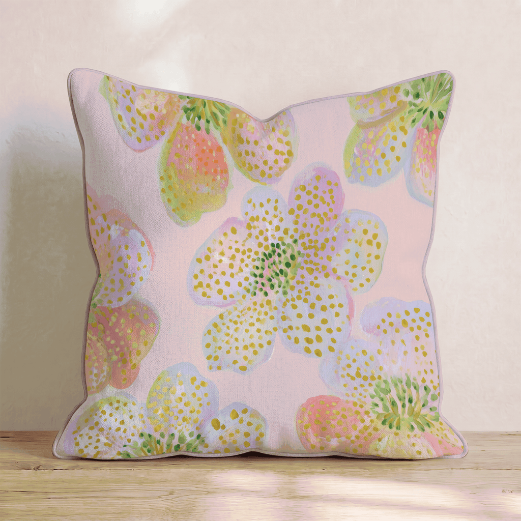 Painterly Florals Throw Pillow - Hillcroft Home