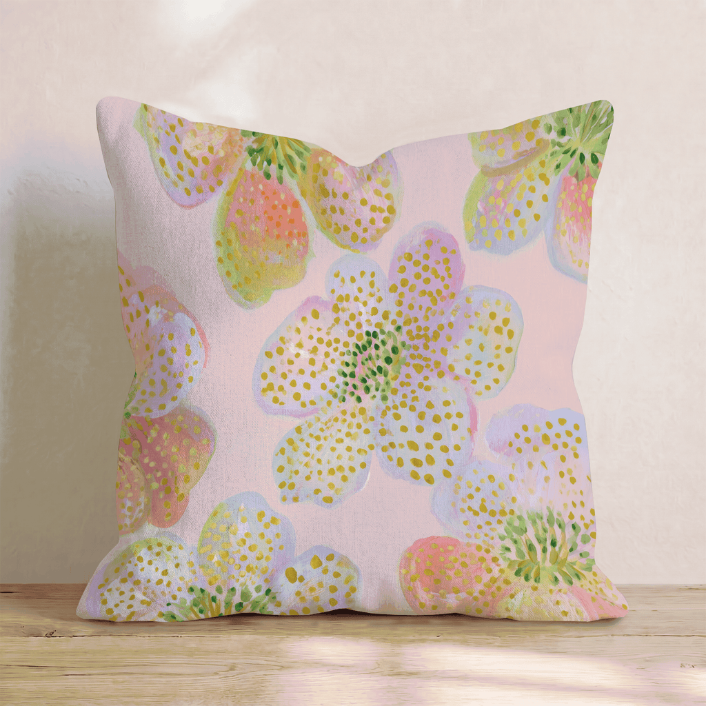 Painterly Florals Throw Pillow - Hillcroft Home