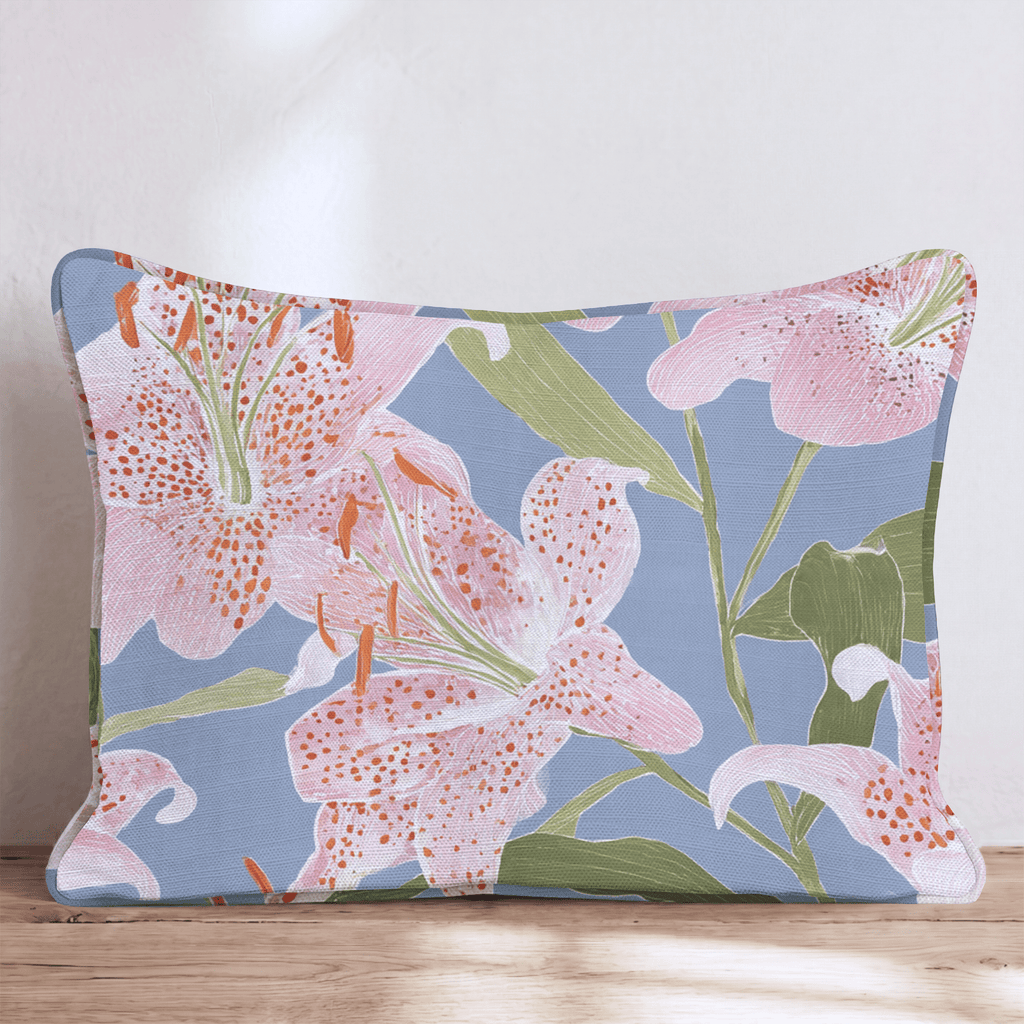 Painterly Lillies Throw Pillow - Hillcroft Home