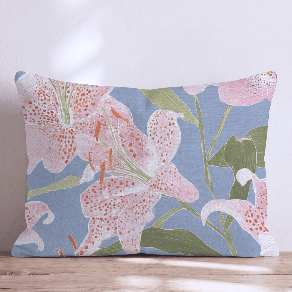 Painterly Lillies Throw Pillow - Hillcroft Home