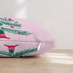 Pale Blush Tree Ornaments Throw Pillow - Hillcroft Home
