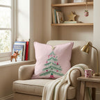 Pale Blush Tree Ornaments Throw Pillow - Hillcroft Home
