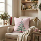 Pale Blush Tree Ornaments Throw Pillow throw pillow - Hillcroft Home