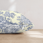 Pale Yellow Toile Throw Pillow - Hillcroft Home