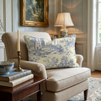Pale Yellow Toile Throw Pillow - Hillcroft Home
