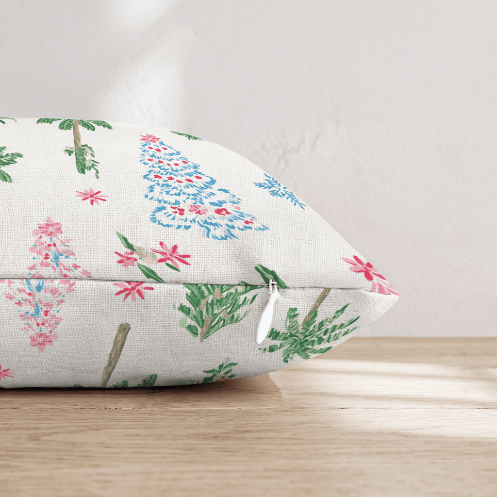 Palm and Pine Preppy Throw Pillow - Hillcroft Home