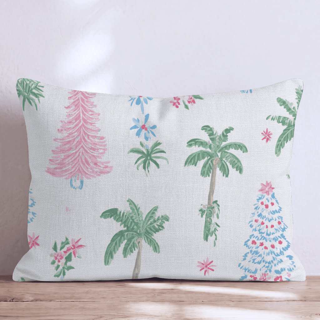 Palm and Pine Preppy Throw Pillow - Hillcroft Home
