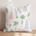 Palm and Pine Preppy Throw Pillow - Hillcroft Home