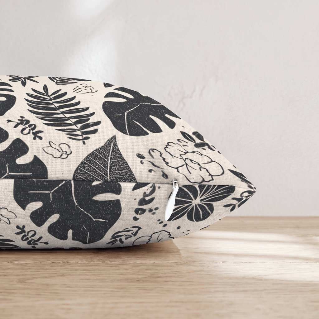 Palm Frond Collage Throw Pillow - Hillcroft Home