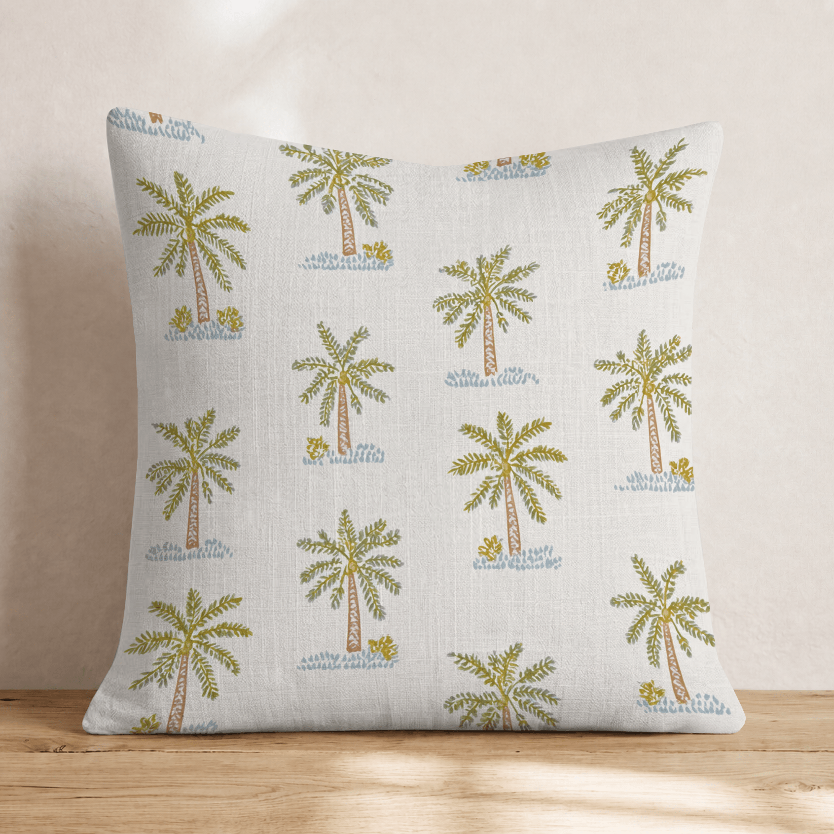 Palm Pattern Throw Pillow - Hillcroft Home