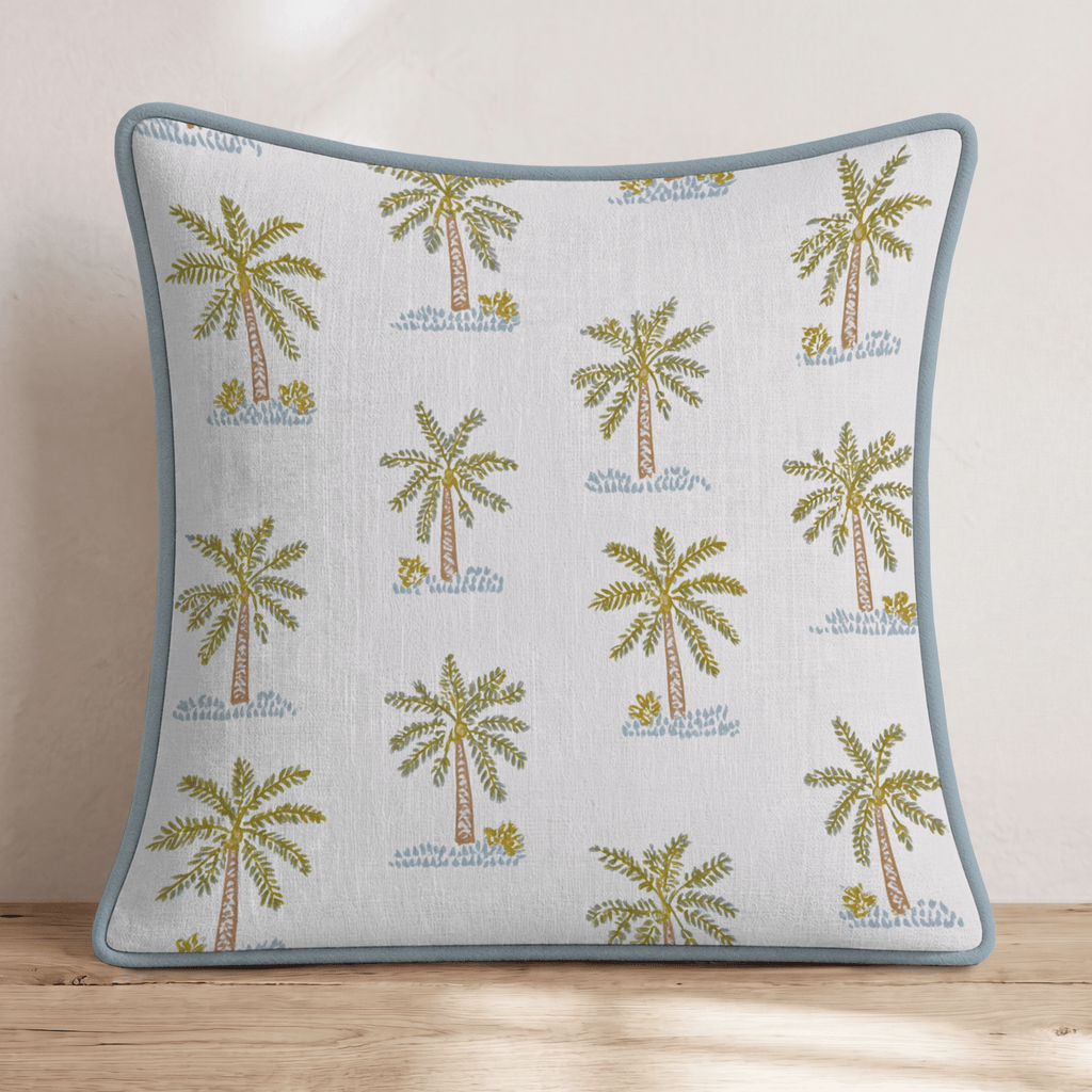 Palm Pattern Throw Pillow - Hillcroft Home