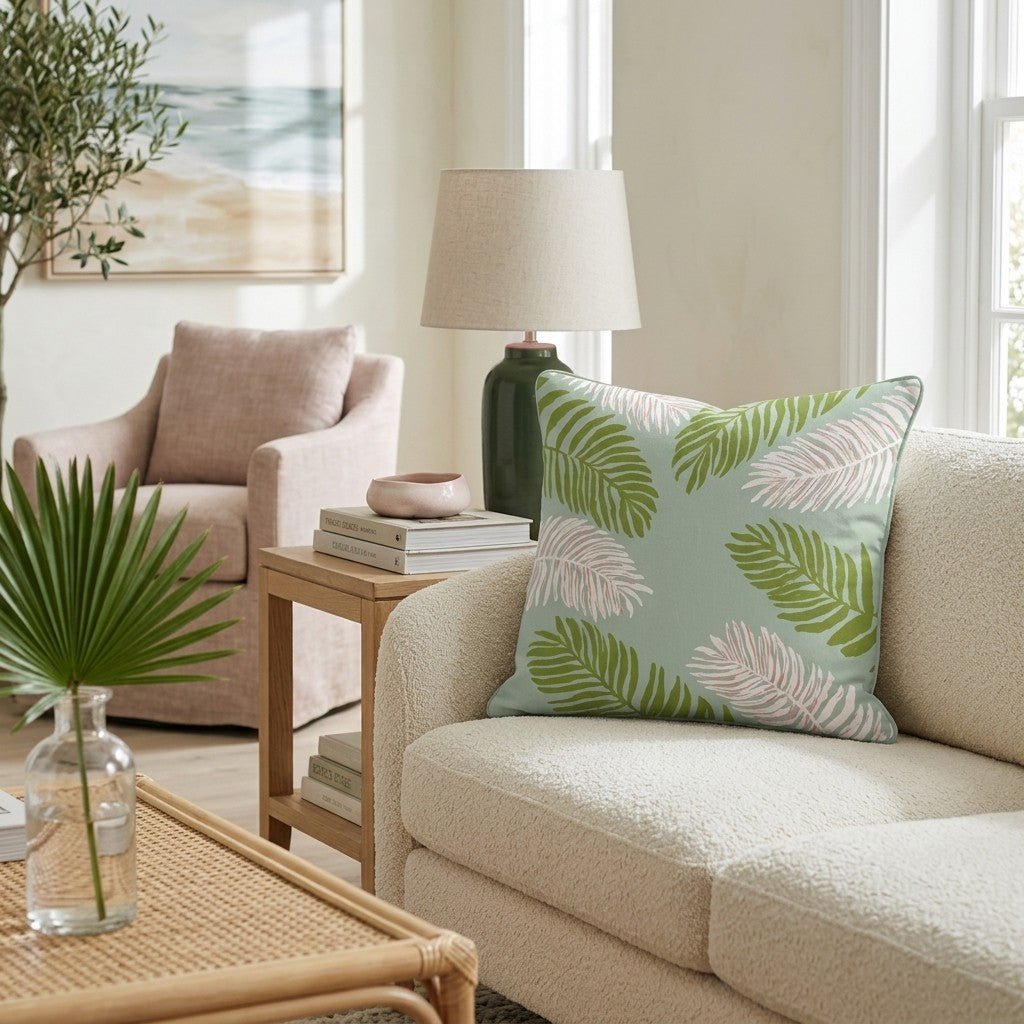 Palm Perfect Throw Pillow - Hillcroft Home