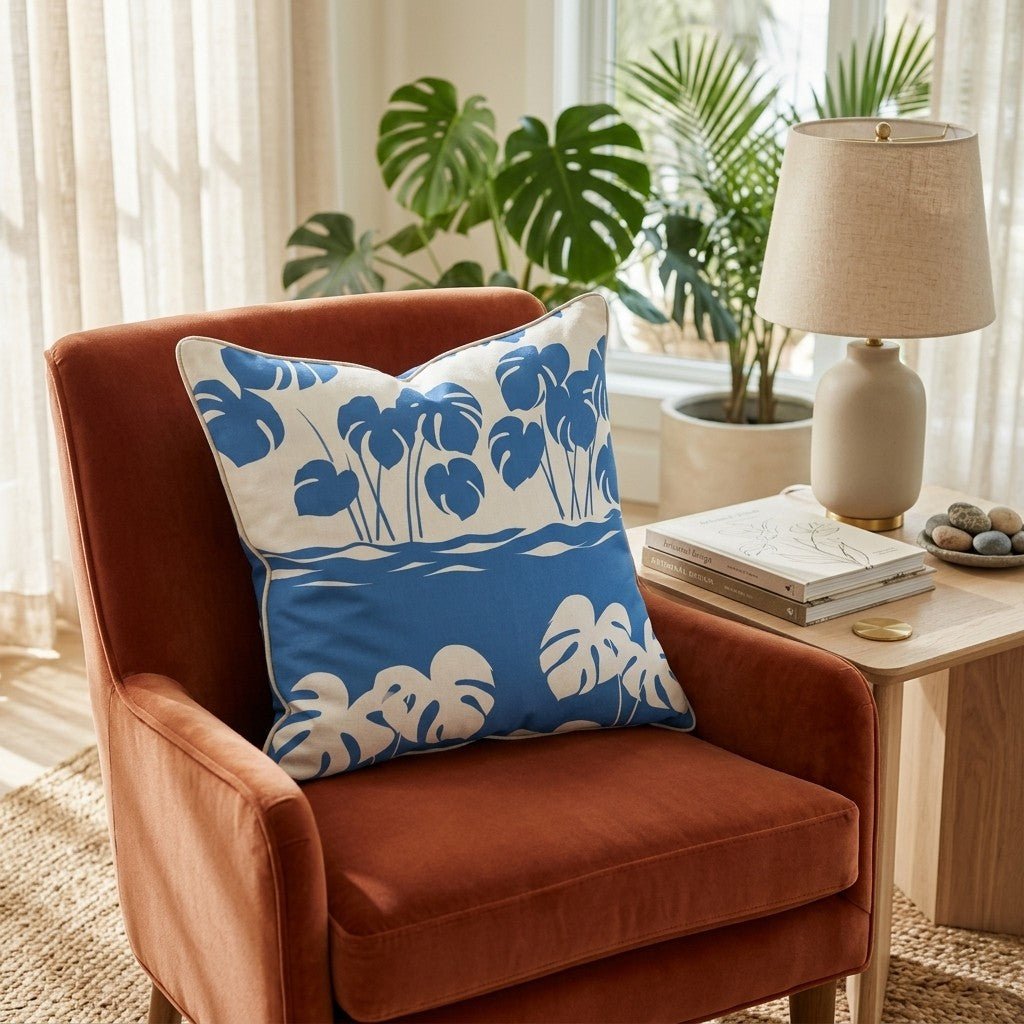 Palm Shore Throw Pillow - Hillcroft Home