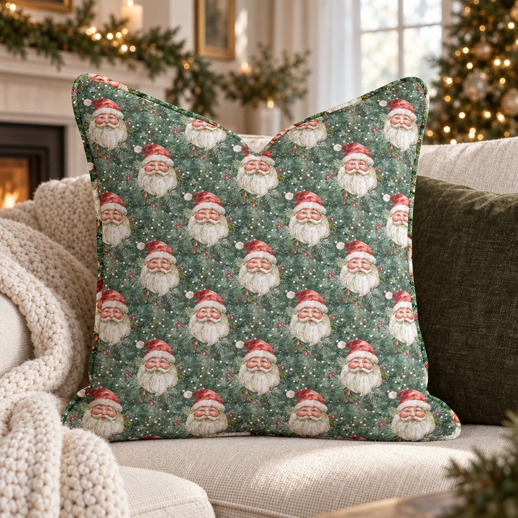 Pam's Santa Throw Pillow throw pillow - Hillcroft Home