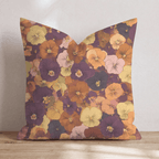 Pansy Patchwork Throw Pillow - Hillcroft Home