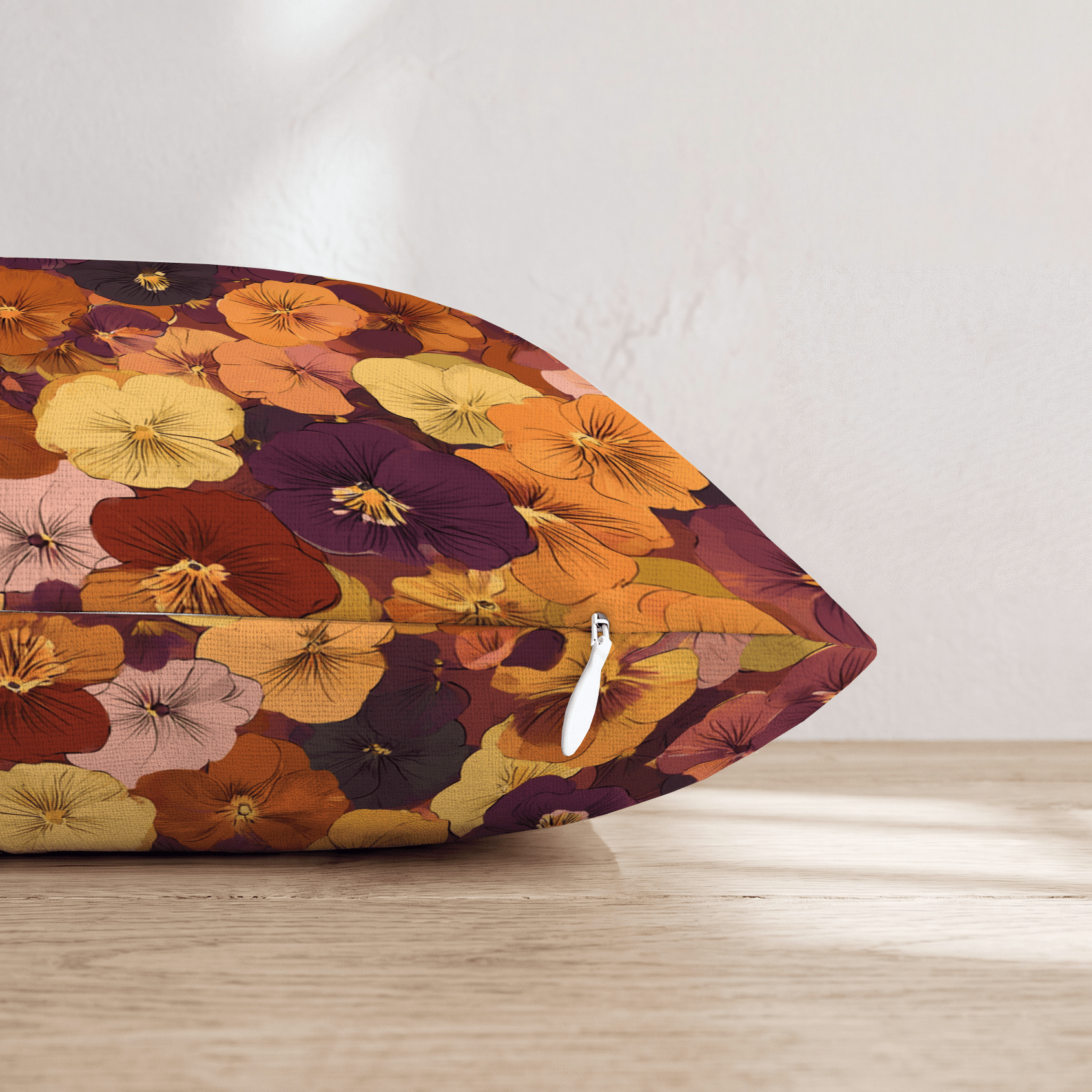 Pansy Patchwork Throw Pillow - Hillcroft Home
