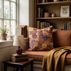 Pansy Patchwork Throw Pillow - Hillcroft Home