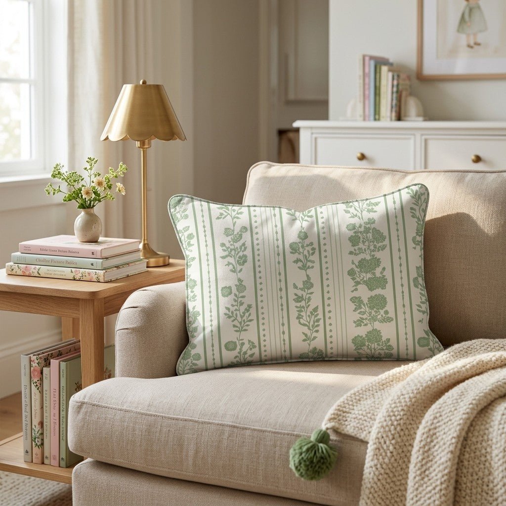 Parallel Lines Linen Throw Pillow - Hillcroft Home