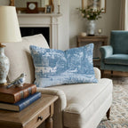 Paris Blue Throw Pillow - Hillcroft Home