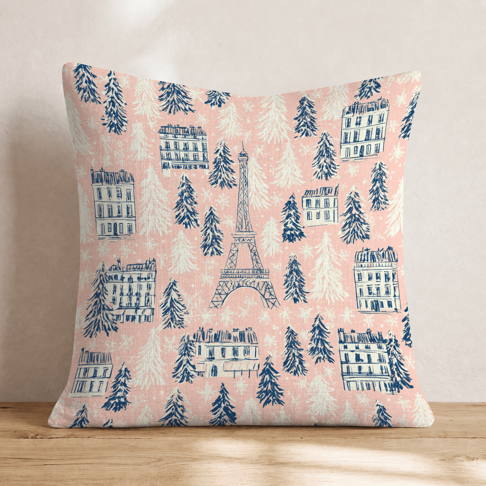 Paris Christmas Magic Throw Pillow - Hillcroft Home