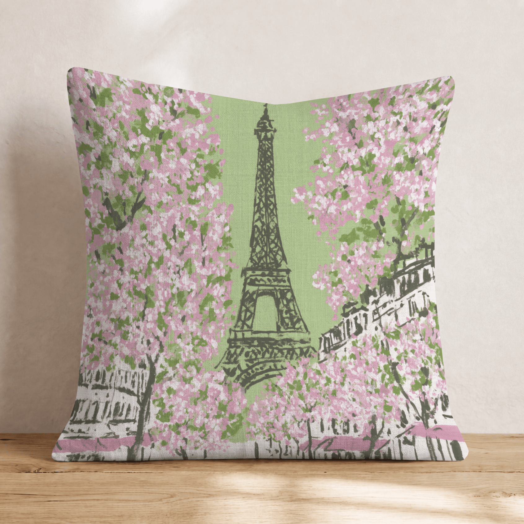 Paris in Bloom Throw Pillow - Hillcroft Home